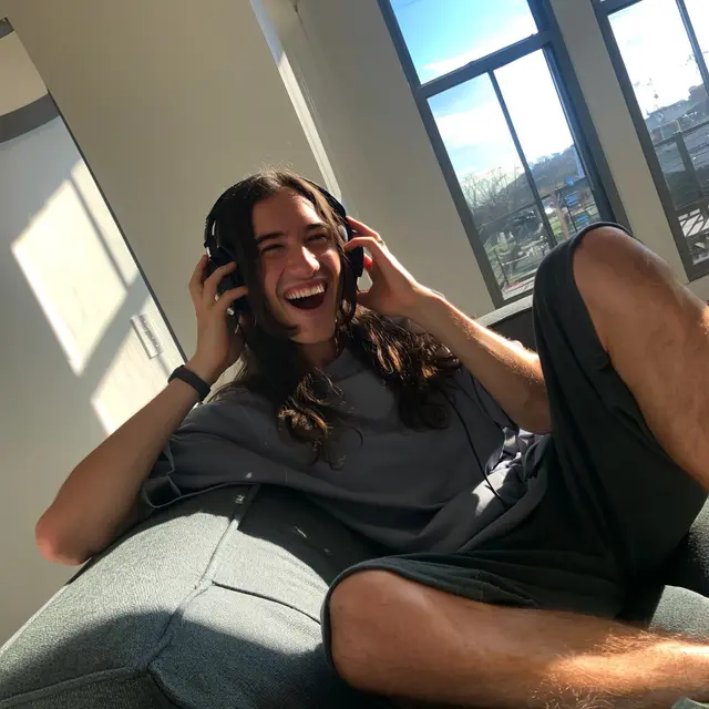 Recipient reacting emotionally to a custom song