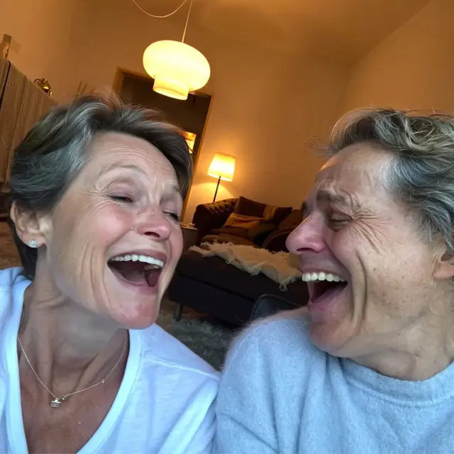 Loved one smiling after hearing a personalized song